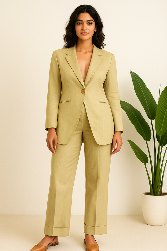 OLIVE BLAZER SET