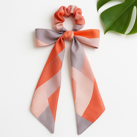 SUNSET BOW SCRUNCHIE